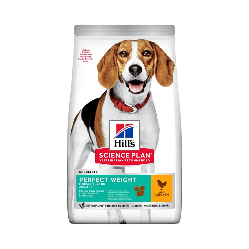Hill's Pet Nutrition Hill's SCIENCE PLAN Perfect Weight Medium Adult Hundefoder Med Kylling 2 kg Rea