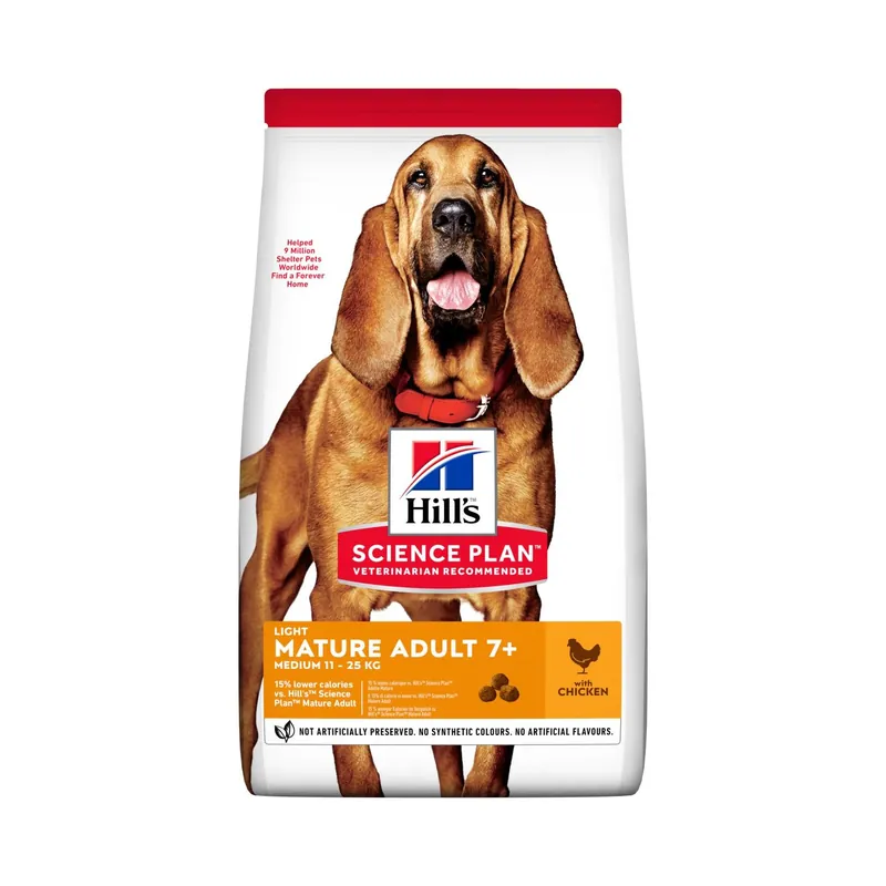 Snabb leverans Hill's Pet Nutrition Hill's Dog Mature Adult 7+ Medium Light Chicken 2.5 kg