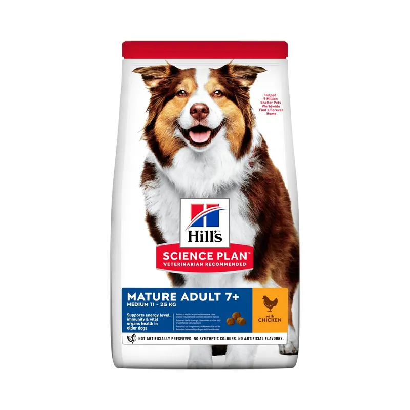 Populär Hill's Pet Nutrition Hill's SCIENCE PLAN Medium Mature Adult 7+ Hundefutter mit Huhn 14 kg