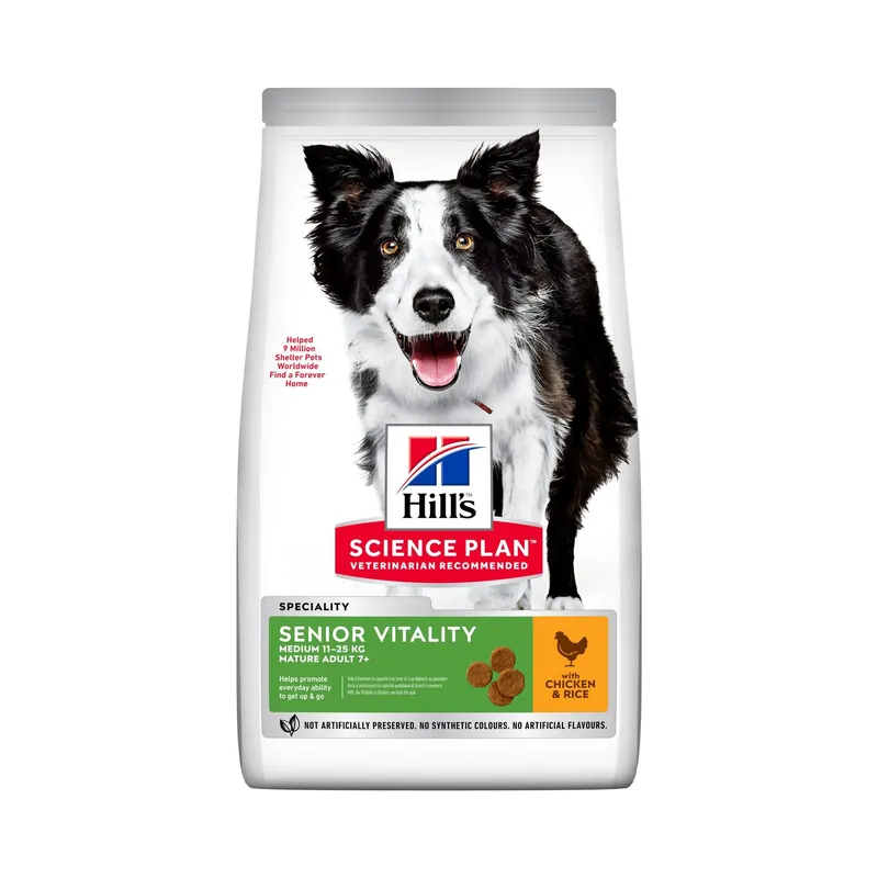 Hill's Pet Nutrition Hill's SCIENCE PLAN Senior Vitality Medium Mature Adult 7+ Hundefoder Med Kylling Og Ris 2.5 kg Erbjudande