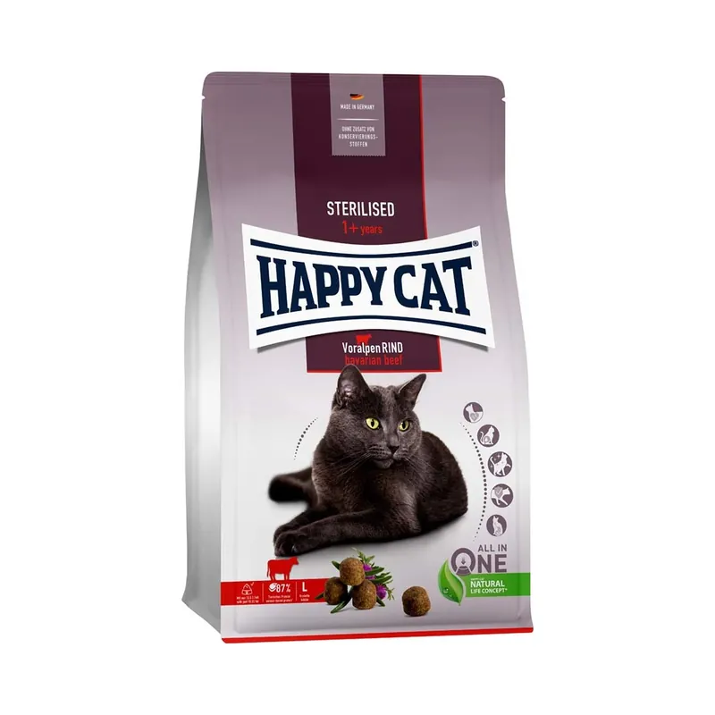 Rabatt Happy Cat Adult Sterilised Bavarian Beef 300 g