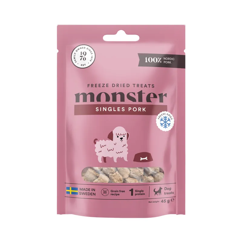 Snabb frakt Monster Dog Treats Pork 45 g