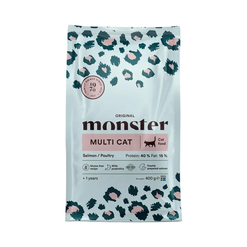 Erbjudande Monster Cat Original Multicat Salmon & Poultry 400 g
