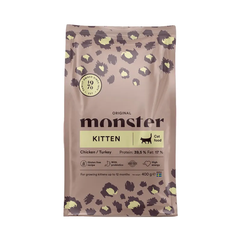 Endast denna vecka Monster Cat Original Kitten Chicken & Turkey 400 g