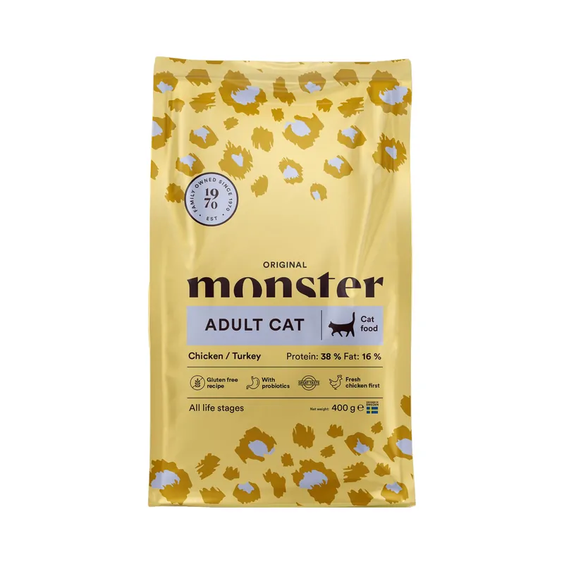Trygg betalning Monster Cat Original Adult Kylling Og Kalkun 400 g