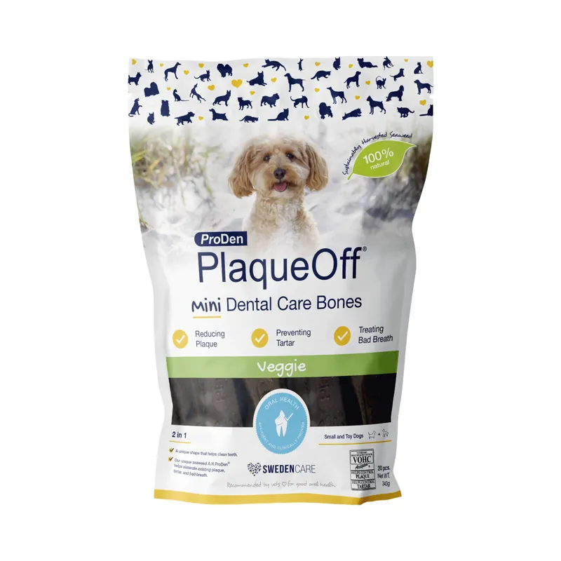 Swedencare ProDen Plaqueoff Mini Dental Care Bones Veggie 20-pack Populär