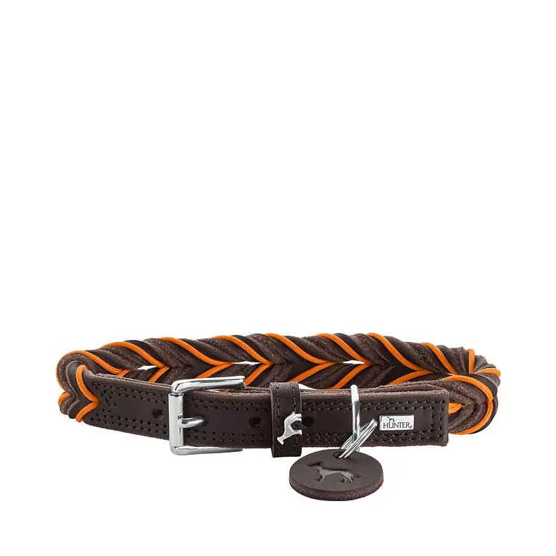 Hunter Solid Education Cord Läderhalsband XS I lager