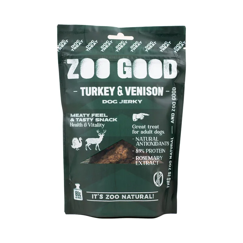 ZOO GOOD Jerky Turkey & Venison 80 g Begränsat erbjudande