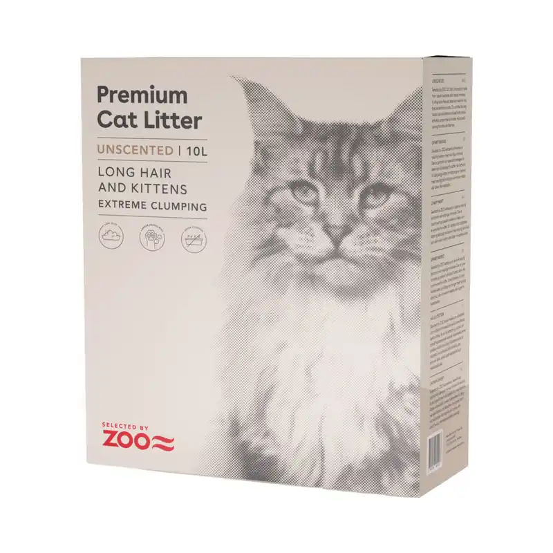I lager Selected by ZOO Premium Kissan Kuivike Hajustamaton Pitkäkarvainen Ja Kissanpentu 10 L