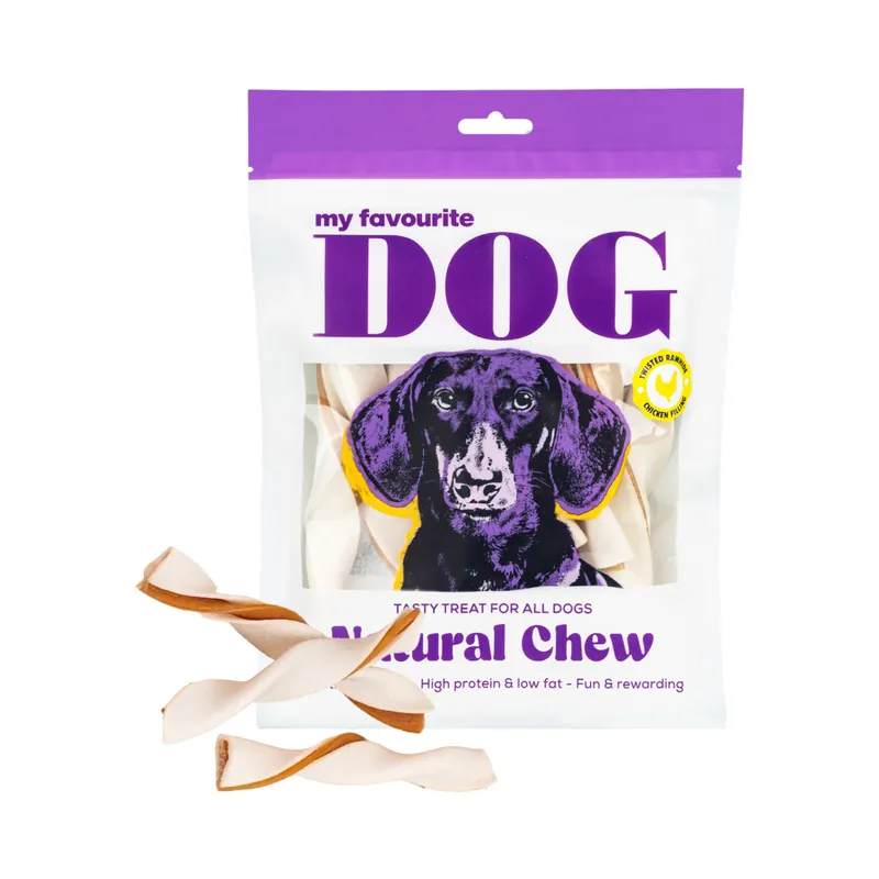 My favourite DOG Filled Rawhide Twists Chicken 10-pack / 14 cm Kundfavorit