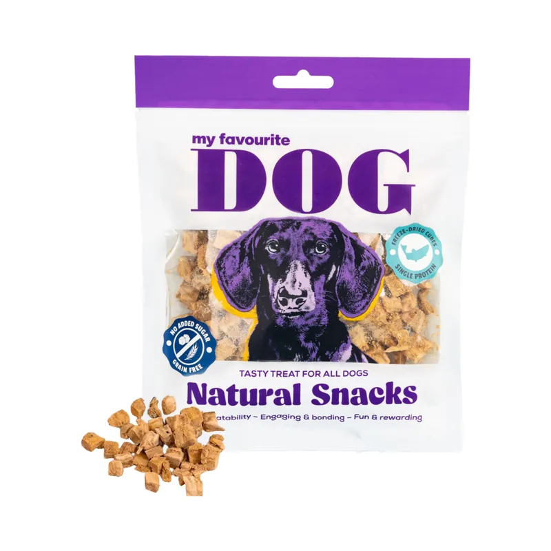 Erbjudandepris My favourite DOG Freeze-dried Salmon Dog Cubes 50 g