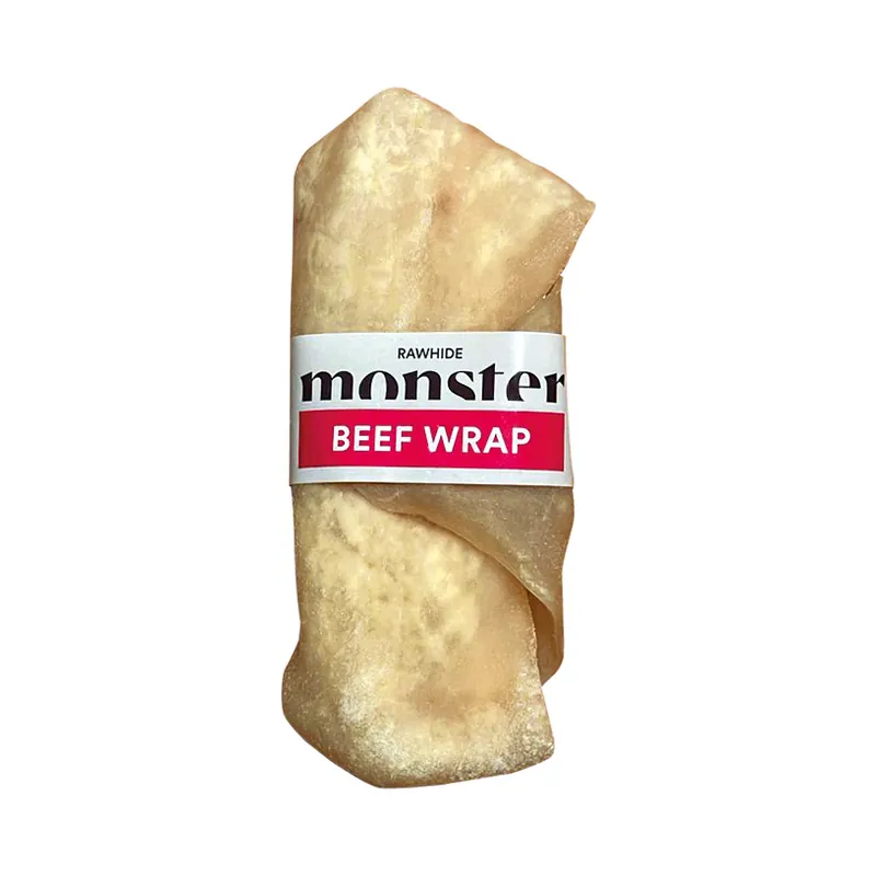 Monster Rawhide Wrap Naudanliha Medium Begränsat antal