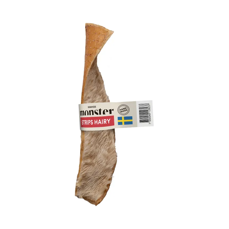 Endast denna vecka Monster Rawhide Beef Strips Behåret 15 cm