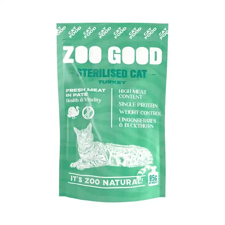 ZOO GOOD Katze Adult Pouch Truthahn Sterilisiert 85 g I lager