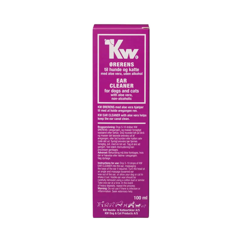 KW Ear Rinse Dog & Cat With Aloe Vera + Chlorhexidine 100 ml Utförsäljning