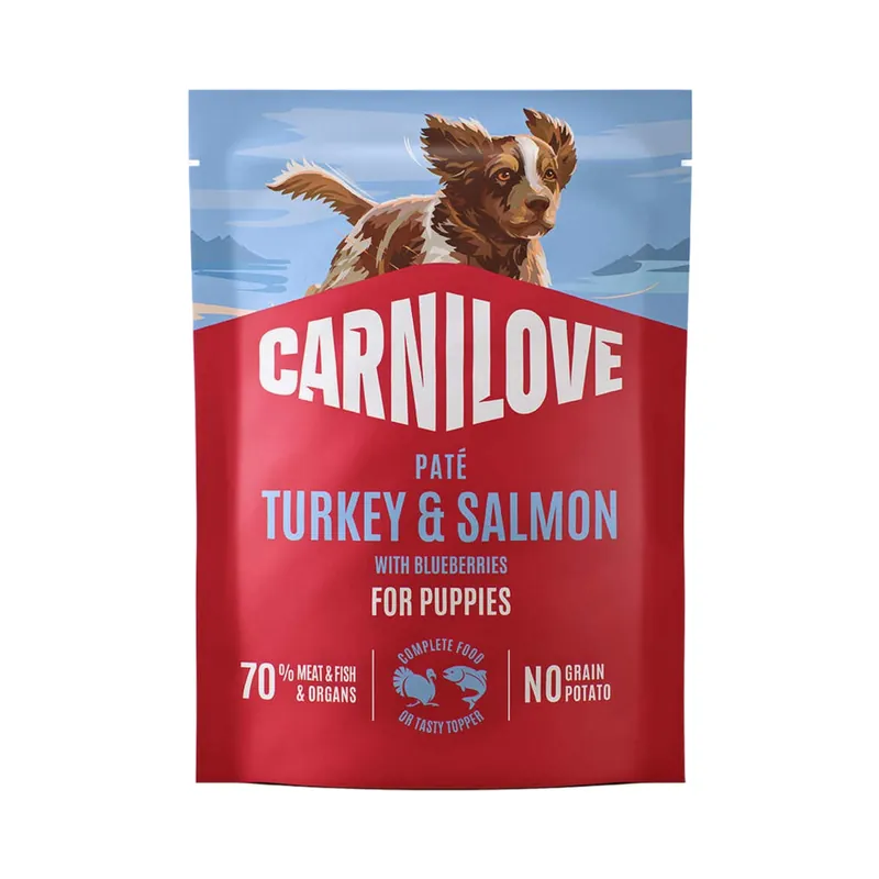 Carnilove Dog Puppy Pouch Pastete Pute & Lachs Mit Beeren 300 g Outlet