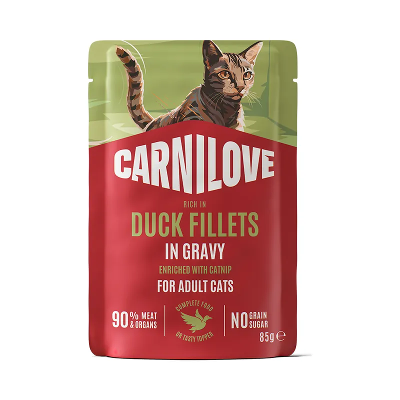 Snabb leverans Carnilove Cat Pouch Gravy Duck & Catnip 85 g