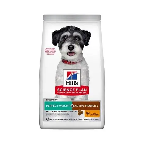 Kampanj Hill's Pet Nutrition Hill's SCIENCE PLAN Perfect Weight & Active Mobility Small & Mini Adult Hundfoder med Kyckling 1.5 kg