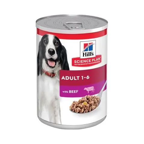 Hill's Pet Nutrition Hill's SCIENCE PLAN Adult Vådfoder Med Oksekød 370 g Kundfavorit