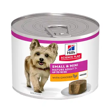 prisnedsättning Hill's Pet Nutrition Hill's SCIENCE PLAN Small & Mini Adult 7+ Mousse Mit Huhn 200 g