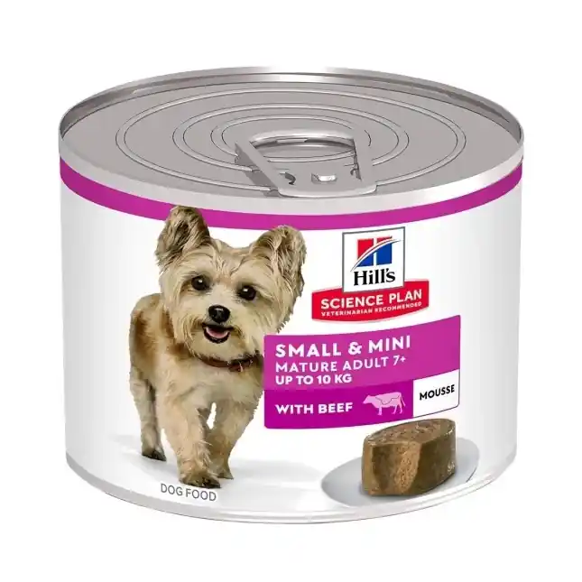 Hill's Pet Nutrition Hill's SCIENCE PLAN Small & Mini Adult 7+ Mousse Naudanlihaa Sisältävä Mousse 200 g Handla nu