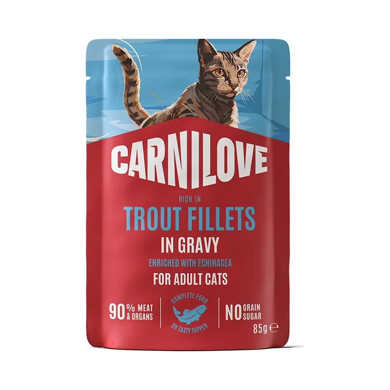 Begränsat erbjudande Carnilove Cat Pouch Gravy Trout Fillets 85 g