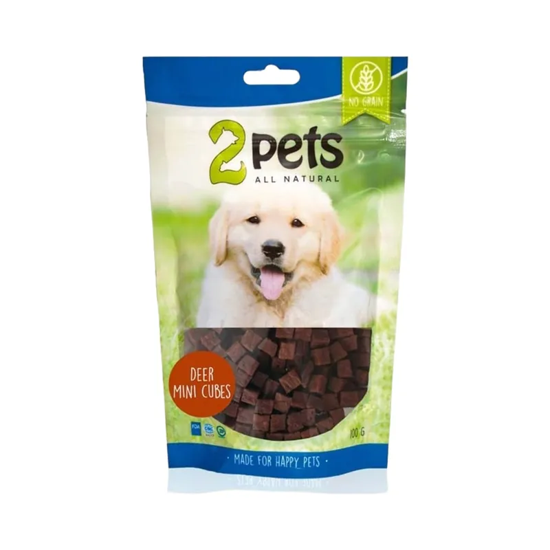 Trygg betalning 2pets Dogsnack Mini Kuutiot Peura 100 g