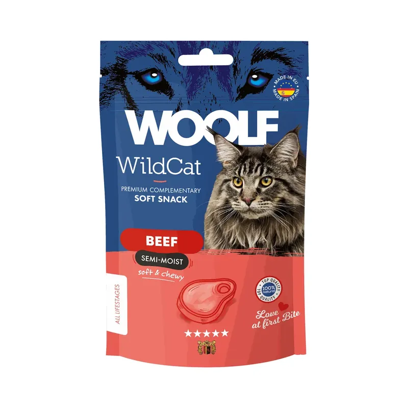 Premium WOOLF Wildcat Snacks Beef 50 g