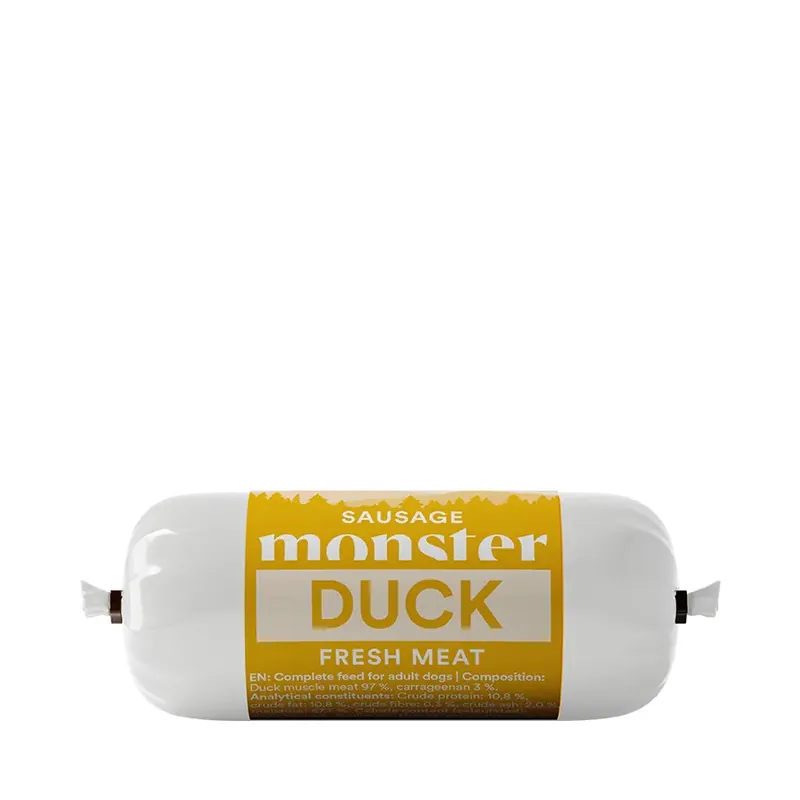 Billigare Monster Dog Sausage Duck 80 g