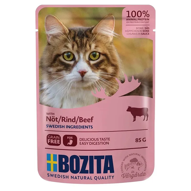 Bozita Feline Bitar i Sås Nötkött 85g Rabatt