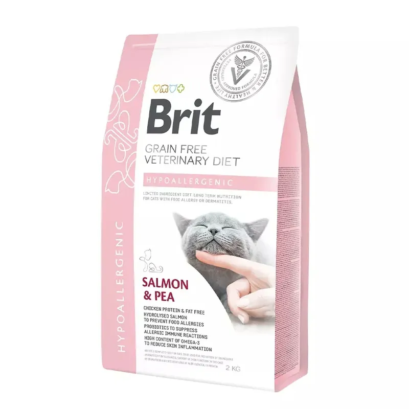 Brit Veterinary Diet Grain Free Kattefoder Hypoallergenic 2 Kg Kampanjpris