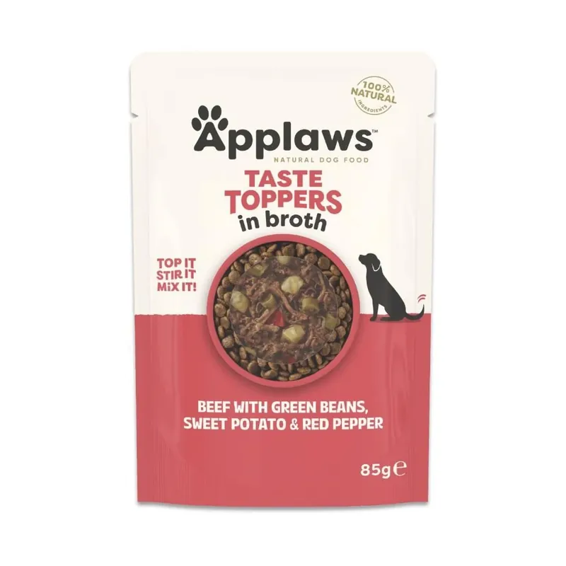 Applaws Taste Toppers Broth Biff Gröna Bönor & Potatis 85g Rabatt