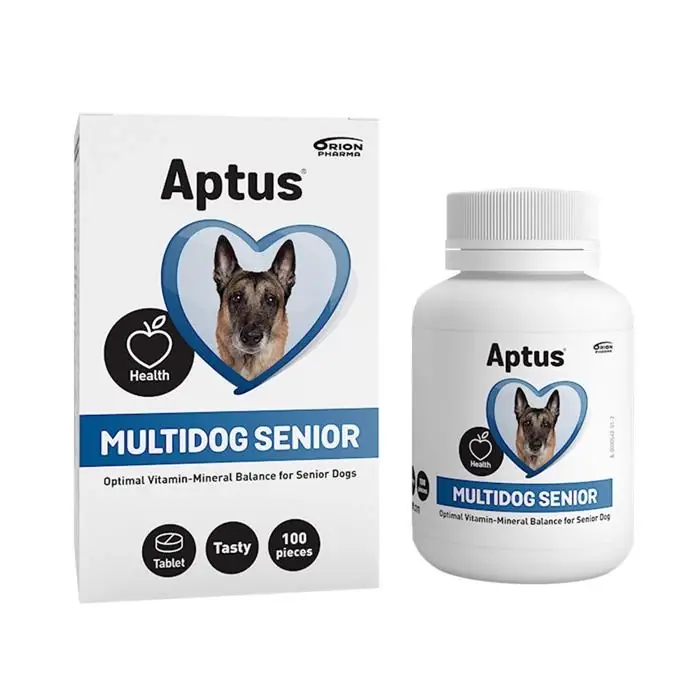 Populärt val APTUS MultiDog Senior Vitalitet För Den Äldre Hunden 100 Tabletter
