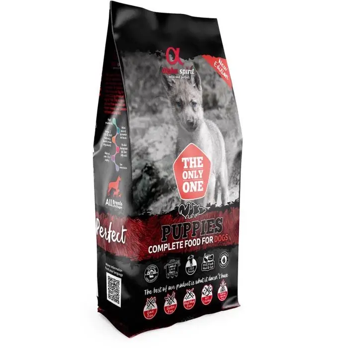 Rabatter Alpha Spirit The Only One Puppies Komplett Valpfoder 12kg