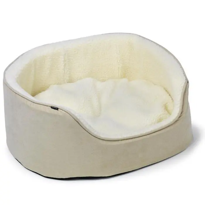Dogman Sherpa Classic Hundbädd Med Höga Kanter Beige Small Erbjudande
