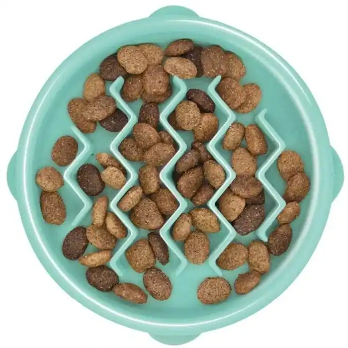 Outward Hound Fun Feeder Slo Bowl Small Tiny Ät Labyrint Mint Rea