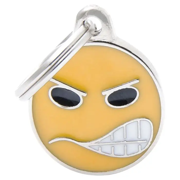My Family Hundbricka Charms Emoji Angry Billig