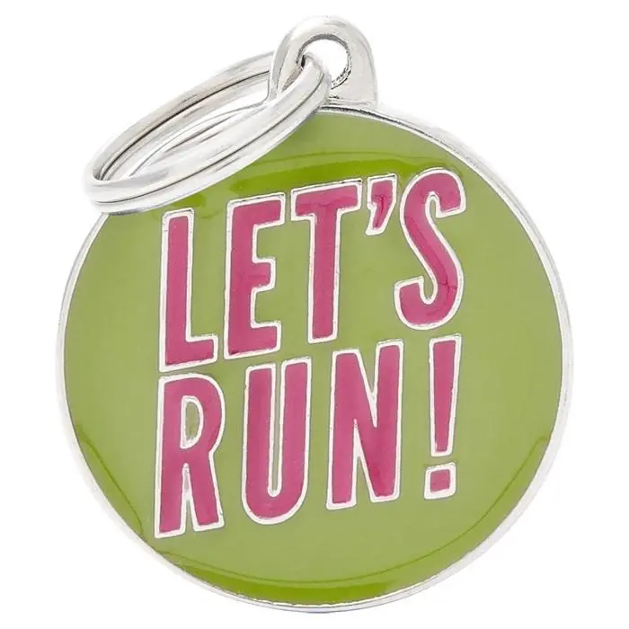 Beställ idag My Family Hundbricka Charms Let's Run