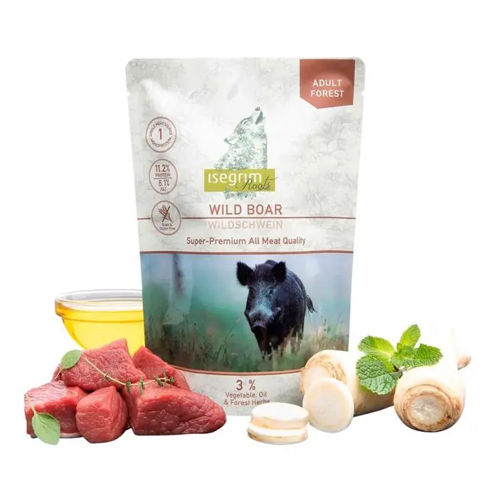 Lågt pris Isegrim Monoprotein Våtfoder för Hund med Vildsvin 410gr