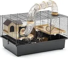 Premium Lunapark Stor Hamsterbur med Rutschkana och Tunnel