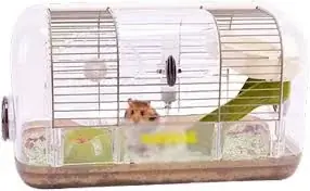 prisnedsättning Transparent Stor Hamsterbur med Rutschkana och Löphjul