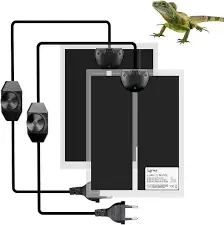 LERWAY Värmematta för Reptiler – 2 Pack, Vattentät och Temperatursäkrad Rabatt
