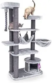 Kattträd Scenic View 175 cm för stora katter – Grå Outlet