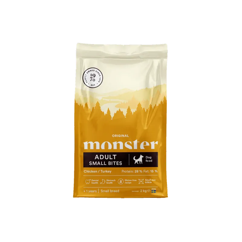 Monster Hund Original Adult Small Bites Chicken/Turkey 2 kg Sänkt pris