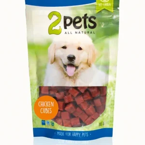 2pets Dogsnack Chicken Cubes, 100 g Endast idag