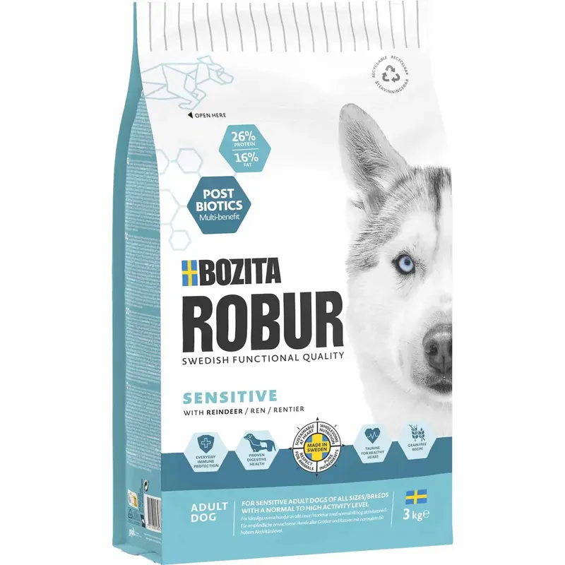 Robur Adult Sensitive Reindeer 3kg Snabb leverans