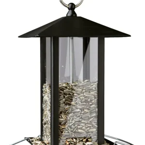 Vildfågelmatare, metall, 19 × h20 × 19 cm, svart Rea