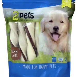 2Pets Tuggtwister M, Lamm 170g Trygg betalning
