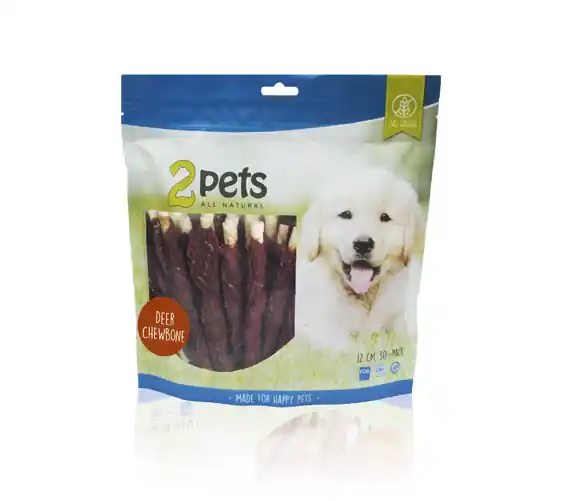 Sänkt pris 2Pets Tuggpinne m hjort, 12cm, 30-p, 400g