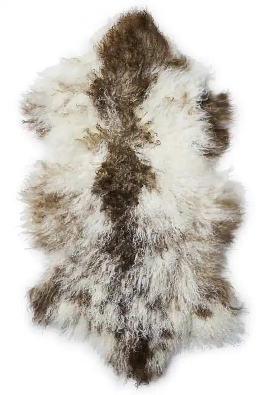 Kundfavorit Shansi Tibetlamb - Natural Spotted 55x95cm